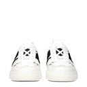 Valentino Garavani Herrens Sneakers Weiß/Schwarzes Leder
