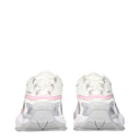 Versace Women's Sneakers White/Pastel Pink Fabric