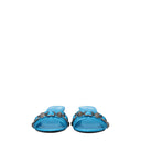 Balenciaga Cagole Sandals Women's Leather Blue/Cyan