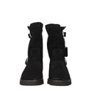 Kenzo Mujers Botas Vibram Ante Negro