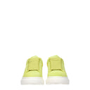 Alexander Mc Queen Oversized Suede Sneakers For Women In Green/Yellow