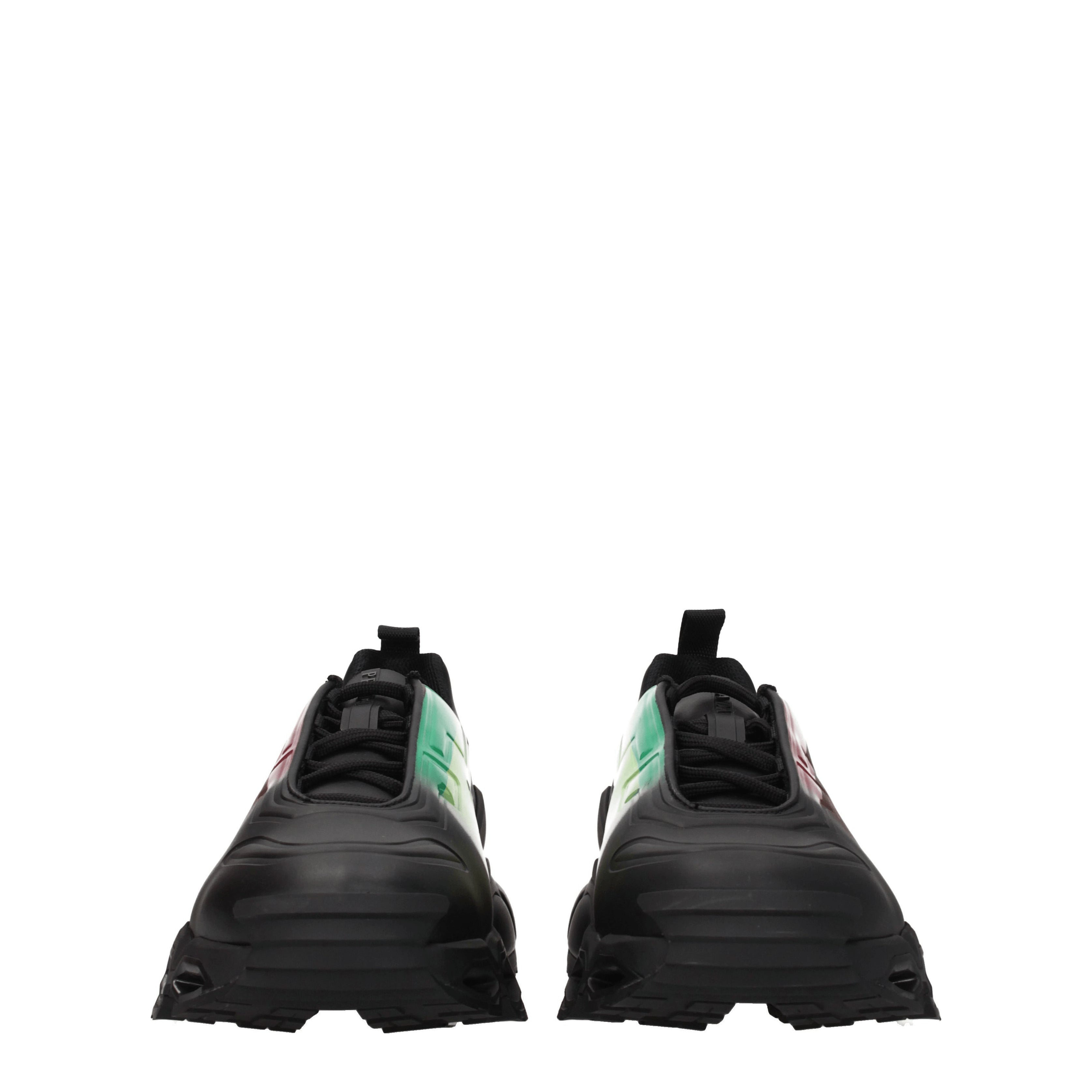 Prada Sneakers Collision Cross Men Leather Black/Apple
