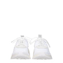 Salvatore Ferragamo Men's White Fabric Sneakers