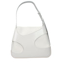 Salvatore Ferragamo Women's Cut Out Shoulder Bag White/Optical White Leather