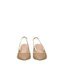 Sandały Stuart Weitzman Stuart Donna Skórzane Beżowe/Naturalne