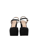 Stuart Weitzman Skyhi Women's Suede Sandals Black
