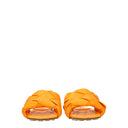 Bottega Veneta Women's Orange/Mandarin Leather Sandals And Clogs