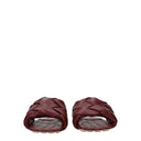 Bottega Veneta Damess Rood/kersenleren pantoffels en klompen