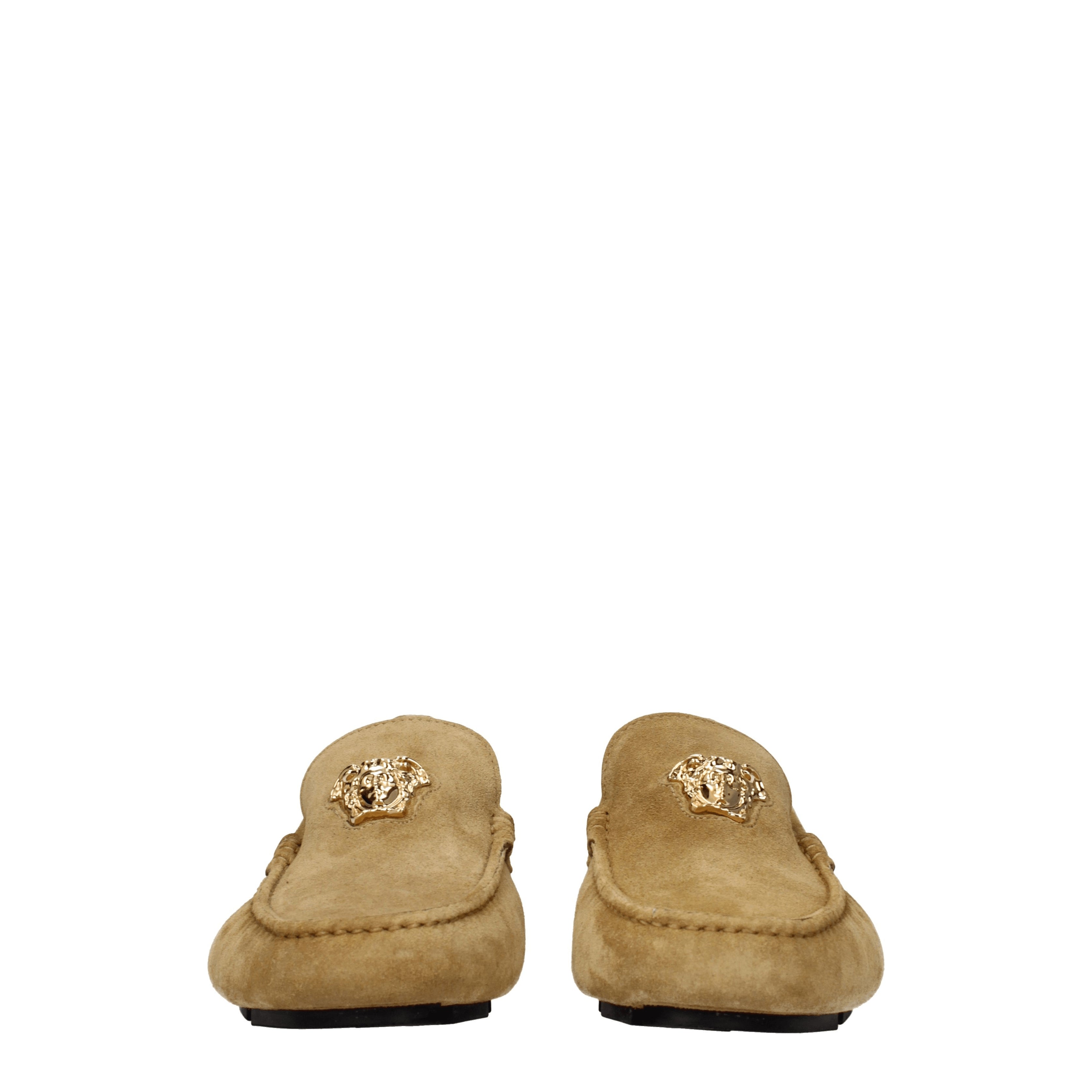Versace Men's Suede Loafers Beige/Sand