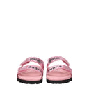 Palm Angels Slippers And Clogs Women Pink Leather