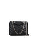 Saint Laurent Women's Loulou Shoulder Bag Black Leather