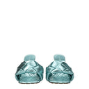Bottega Veneta Women's Sandals Sky Blue/Ice Moon Leather