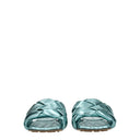 Bottega Veneta Women's Clogs And Mules Sky Blue/Ice Moon Leather