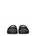 Versace Medusa Biggie Women's Leather Sandals And Clogs Black