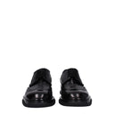 Alexander Mc Queen Hombres Derby Piel Negro