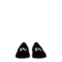 Palm Angels Women's Velvet Black Loafers