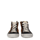 Golden Goose Sneakers Slide Classic Men Suede Brown/Black