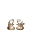 Salvatore Ferragamo Women's Satin Gold Sandals