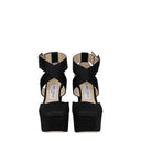 Jimmy Choo Gian Mujers Sandalias Satén Negro