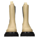 Bottega Veneta Lug Ankle Boots Women's Beige/Sugar Cane Leather