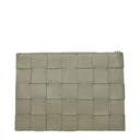 Bottega Veneta Cassette Pochette Women's Leather Green/Travertine