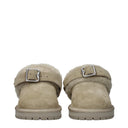 Burberry Slippers And Clogs For Women Suede Green/Hunter
