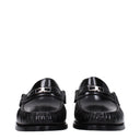 Céline Triomphe Hommes Mocassins Cuir Noir/Argent