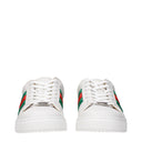 Męskie skórzane buty Gucci Ace w kolorze biało-zielonym