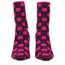 Gucci Damens Stiefel Stoff Schwarz/Fuchsia Fluo