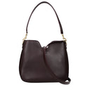 Celine Shoulder Bag Camille 16 Women's Leather Purple/Burgundy