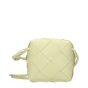 Bottega Veneta Cassette Crossbody Bags For Women Yellow/Ice Cream Leather