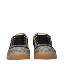 Gucci Screener Sneakers Men's Fabric Beige/Ebony