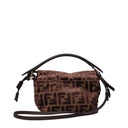 Fendi Women's Handbags Mamma Baguette Fabric Brown/Chocolate