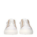 Eleventy Women's Sneakers White/Light Brown Leather
