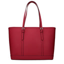Michael Kors Jet Set Travel Women's Shoulder Bag Red/Dark Raspberry Leather
