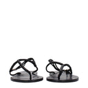 Isabel Marant Women's Leather Flip Flops Black