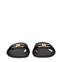 Salvatore Ferragamo Leah Women's Leather Black Flip Flops And Clogs