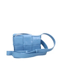 Bottega Veneta Cassette Crossbody Bags For Women In Sky Blue/Ventoso Leather