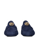 Versace Men's Suede Blue Loafers