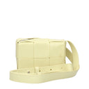 Bottega Veneta Women's Cassette Crossbody Bags Yellow/Cream Leather