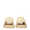 Burberry Slippers En Clogs Damess Leer Beige/Boter