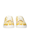 Versace Women's Sneakers White/Yellow Leather