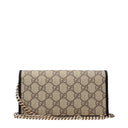 Gucci Horsebit 1955 Women's Pochette Fabric Beige/Brown