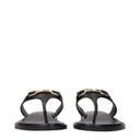 Michael Kors Carson Leather Flip Flops Women's Black