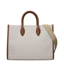 Michael Kors Handbags Mirella Women Fabric Beige/Brown