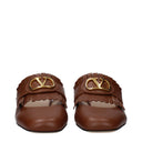 Valentino Garavani Slides And Clogs Women Brown Leather