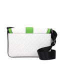 Michael Kors Men's Cooper Crossbody Bag White/Jungle Green Fabric