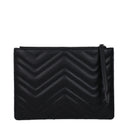 Gucci Marmont Pochette Women's Leather Black