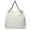 Balenciaga Women's White Leather Crush Shoulder Bag