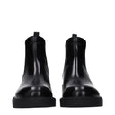 Prada Botas Chelsea Hombre Negro Piel